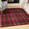 image:imageNourison Home Grafix Red 3 x 5 Area Rug Modern Plaid Bed Room Living Room Dining Room Kitchen Easy Clean Non Shedding 3x5Red