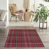 image:imageNourison Home Grafix Red 3 x 5 Area Rug Modern Plaid Bed Room Living Room Dining Room Kitchen Easy Clean Non Shedding 3x5Red