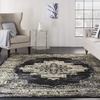 image:imageNourison Home Grafix Traditional Navy Blue 3 x 5 AreaRug EasyCleaning Non Shedding Bed Room Living Room Dining Room Kitchen 3x5Black