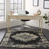 image:imageNourison Home Grafix Traditional Navy Blue 3 x 5 AreaRug EasyCleaning Non Shedding Bed Room Living Room Dining Room Kitchen 3x5Black