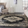 image:imageNourison Home Grafix Traditional Navy Blue 3 x 5 AreaRug EasyCleaning Non Shedding Bed Room Living Room Dining Room Kitchen 3x5Black