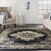image:imageNourison Home Grafix Traditional Navy Blue 3 x 5 AreaRug EasyCleaning Non Shedding Bed Room Living Room Dining Room Kitchen 3x5Black