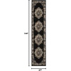 image:imageNourison Home Grafix Traditional Navy Blue 3 x 5 AreaRug EasyCleaning Non Shedding Bed Room Living Room Dining Room Kitchen 3x5Black