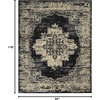 image:imageNourison Home Grafix Traditional Navy Blue 3 x 5 AreaRug EasyCleaning Non Shedding Bed Room Living Room Dining Room Kitchen 3x5Black