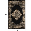 image:imageNourison Home Grafix Traditional Navy Blue 3 x 5 AreaRug EasyCleaning Non Shedding Bed Room Living Room Dining Room Kitchen 3x5Black