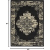 image:imageNourison Home Grafix Traditional Navy Blue 3 x 5 AreaRug EasyCleaning Non Shedding Bed Room Living Room Dining Room Kitchen 3x5Black