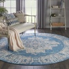 image:imageNourison Home Grafix Traditional Navy Blue 3 x 5 AreaRug EasyCleaning Non Shedding Bed Room Living Room Dining Room Kitchen 3x5Blue