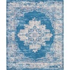 image:imageNourison Home Grafix Traditional Navy Blue 3 x 5 AreaRug EasyCleaning Non Shedding Bed Room Living Room Dining Room Kitchen 3x5Blue