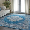 image:imageNourison Home Grafix Traditional Navy Blue 3 x 5 AreaRug EasyCleaning Non Shedding Bed Room Living Room Dining Room Kitchen 3x5Blue