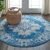 image:imageNourison Home Grafix Traditional Navy Blue 3 x 5 AreaRug EasyCleaning Non Shedding Bed Room Living Room Dining Room Kitchen 3x5Blue