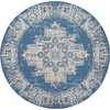 image:imageNourison Home Grafix Traditional Navy Blue 3 x 5 AreaRug EasyCleaning Non Shedding Bed Room Living Room Dining Room Kitchen 3x5Blue