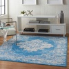 image:imageNourison Home Grafix Traditional Navy Blue 3 x 5 AreaRug EasyCleaning Non Shedding Bed Room Living Room Dining Room Kitchen 3x5Blue