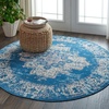 image:imageNourison Home Grafix Traditional Navy Blue 3 x 5 AreaRug EasyCleaning Non Shedding Bed Room Living Room Dining Room Kitchen 3x5Blue
