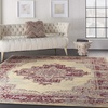 image:imageNourison Home Grafix Traditional Navy Blue 3 x 5 AreaRug EasyCleaning Non Shedding Bed Room Living Room Dining Room Kitchen 3x5Cream Red