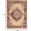 image:imageNourison Home Grafix Traditional Navy Blue 3 x 5 AreaRug EasyCleaning Non Shedding Bed Room Living Room Dining Room Kitchen 3x5Cream Red
