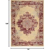 image:imageNourison Home Grafix Traditional Navy Blue 3 x 5 AreaRug EasyCleaning Non Shedding Bed Room Living Room Dining Room Kitchen 3x5Cream Red