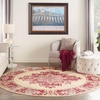 image:imageNourison Home Grafix Traditional Navy Blue 3 x 5 AreaRug EasyCleaning Non Shedding Bed Room Living Room Dining Room Kitchen 3x5Cream Red