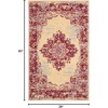 image:imageNourison Home Grafix Traditional Navy Blue 3 x 5 AreaRug EasyCleaning Non Shedding Bed Room Living Room Dining Room Kitchen 3x5Cream Red