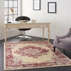 image:imageNourison Home Grafix Traditional Navy Blue 3 x 5 AreaRug EasyCleaning Non Shedding Bed Room Living Room Dining Room Kitchen 3x5Cream Red