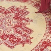 image:imageNourison Home Grafix Traditional Navy Blue 3 x 5 AreaRug EasyCleaning Non Shedding Bed Room Living Room Dining Room Kitchen 3x5Cream Red