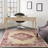 image:imageNourison Home Grafix Traditional Navy Blue 3 x 5 AreaRug EasyCleaning Non Shedding Bed Room Living Room Dining Room Kitchen 3x5Cream Red