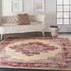 image:imageNourison Home Grafix Traditional Navy Blue 3 x 5 AreaRug EasyCleaning Non Shedding Bed Room Living Room Dining Room Kitchen 3x5Cream Red
