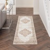 image:imageNourison Home Grafix Traditional Navy Blue 3 x 5 AreaRug EasyCleaning Non Shedding Bed Room Living Room Dining Room Kitchen 3x5Ivory Beige