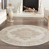 image:imageNourison Home Grafix Traditional Navy Blue 3 x 5 AreaRug EasyCleaning Non Shedding Bed Room Living Room Dining Room Kitchen 3x5Ivory Beige