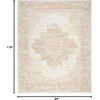 image:imageNourison Home Grafix Traditional Navy Blue 3 x 5 AreaRug EasyCleaning Non Shedding Bed Room Living Room Dining Room Kitchen 3x5Ivory Beige
