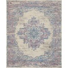 image:imageNourison Home Grafix Traditional Navy Blue 3 x 5 AreaRug EasyCleaning Non Shedding Bed Room Living Room Dining Room Kitchen 3x5Ivory Pink