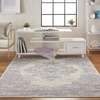 image:imageNourison Home Grafix Traditional Navy Blue 3 x 5 AreaRug EasyCleaning Non Shedding Bed Room Living Room Dining Room Kitchen 3x5Ivory Pink