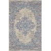 image:imageNourison Home Grafix Traditional Navy Blue 3 x 5 AreaRug EasyCleaning Non Shedding Bed Room Living Room Dining Room Kitchen 3x5Ivory Pink