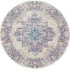 image:imageNourison Home Grafix Traditional Navy Blue 3 x 5 AreaRug EasyCleaning Non Shedding Bed Room Living Room Dining Room Kitchen 3x5Ivory Pink