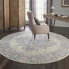image:imageNourison Home Grafix Traditional Navy Blue 3 x 5 AreaRug EasyCleaning Non Shedding Bed Room Living Room Dining Room Kitchen 3x5Ivory Pink