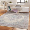 image:imageNourison Home Grafix Traditional Navy Blue 3 x 5 AreaRug EasyCleaning Non Shedding Bed Room Living Room Dining Room Kitchen 3x5Ivory Pink