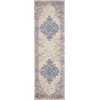 image:imageNourison Home Grafix Traditional Navy Blue 3 x 5 AreaRug EasyCleaning Non Shedding Bed Room Living Room Dining Room Kitchen 3x5Ivory Pink