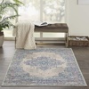image:imageNourison Home Grafix Traditional Navy Blue 3 x 5 AreaRug EasyCleaning Non Shedding Bed Room Living Room Dining Room Kitchen 3x5Ivory Pink