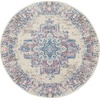 image:imageNourison Home Grafix Traditional Navy Blue 3 x 5 AreaRug EasyCleaning Non Shedding Bed Room Living Room Dining Room Kitchen 3x5Ivory Pink