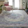 image:imageNourison Home Grafix Traditional Navy Blue 3 x 5 AreaRug EasyCleaning Non Shedding Bed Room Living Room Dining Room Kitchen 3x5Ivory Pink