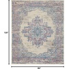 image:imageNourison Home Grafix Traditional Navy Blue 3 x 5 AreaRug EasyCleaning Non Shedding Bed Room Living Room Dining Room Kitchen 3x5Ivory Pink