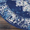 image:imageNourison Home Grafix Traditional Navy Blue 3 x 5 AreaRug EasyCleaning Non Shedding Bed Room Living Room Dining Room Kitchen 3x5Navy Blue