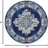 image:imageNourison Home Grafix Traditional Navy Blue 3 x 5 AreaRug EasyCleaning Non Shedding Bed Room Living Room Dining Room Kitchen 3x5Navy Blue