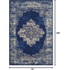 image:imageNourison Home Grafix Traditional Navy Blue 3 x 5 AreaRug EasyCleaning Non Shedding Bed Room Living Room Dining Room Kitchen 3x5Navy Blue
