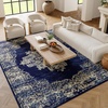 image:imageNourison Home Grafix Traditional Navy Blue 3 x 5 AreaRug EasyCleaning Non Shedding Bed Room Living Room Dining Room Kitchen 3x5Navy Blue