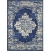 image:imageNourison Home Grafix Traditional Navy Blue 3 x 5 AreaRug EasyCleaning Non Shedding Bed Room Living Room Dining Room Kitchen 3x5Navy Blue