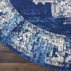 image:imageNourison Home Grafix Traditional Navy Blue 3 x 5 AreaRug EasyCleaning Non Shedding Bed Room Living Room Dining Room Kitchen 3x5Navy Blue