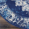 image:imageNourison Home Grafix Traditional Navy Blue 3 x 5 AreaRug EasyCleaning Non Shedding Bed Room Living Room Dining Room Kitchen 3x5Navy Blue