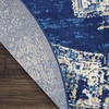 image:imageNourison Home Grafix Traditional Navy Blue 3 x 5 AreaRug EasyCleaning Non Shedding Bed Room Living Room Dining Room Kitchen 3x5Navy Blue