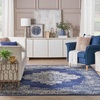 image:imageNourison Home Grafix Traditional Navy Blue 3 x 5 AreaRug EasyCleaning Non Shedding Bed Room Living Room Dining Room Kitchen 3x5Navy Blue