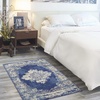 image:imageNourison Home Grafix Traditional Navy Blue 3 x 5 AreaRug EasyCleaning Non Shedding Bed Room Living Room Dining Room Kitchen 3x5Navy Blue